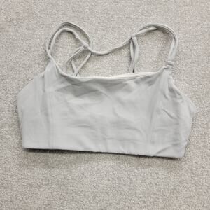 Athleta Ballerina Strappy Sports Bra White Women’s XS Yoga Activewear Workout